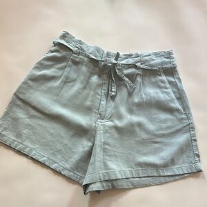 fab'rik light blue High Waist Shorts